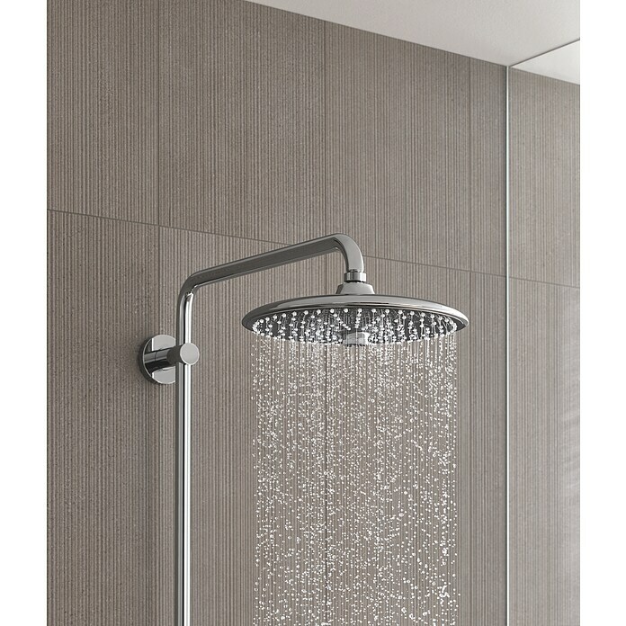 Grohe Vitalio Joy Duschsystem 260Mit Thermostatarmatur, Lochabstand: 100,5 cm, Anzahl Strahlarten: 3 Stk., Chrom Detail Shot