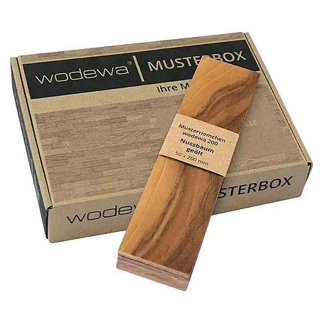 Wodewa  Echtholzriemchenmuster 200 Nussbaum