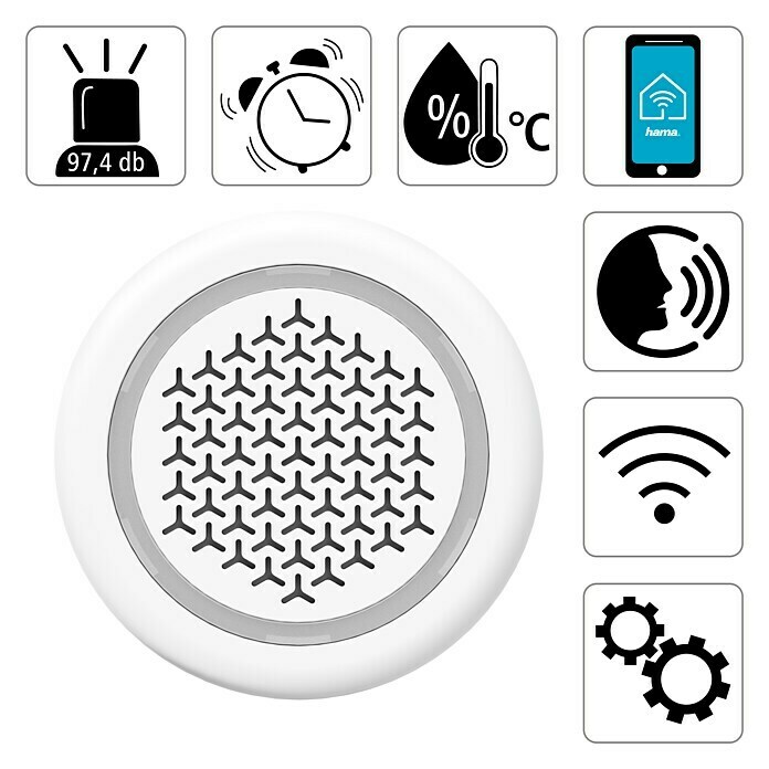 Hama Alarmsirene WiFi (97,4 dB, Batteriebetrieben) | BAUHAUS