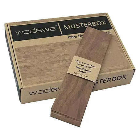 Wodewa  Echtholzriemchenmuster 200 Nussbaum