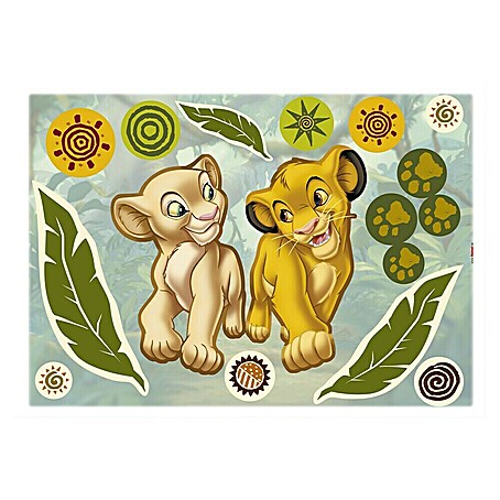 Komar Wandtattoo Simba and Nala (70 x 50 cm)