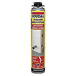 Soudal Vul- en isolatieschuim voor pistool hoog rendement (750 ml, Kleur: Champagne)