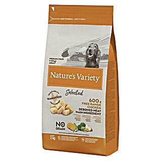 Nature's Variety Pienso seco para perros Selected Medium/Max (2 kg, Pollo campero)