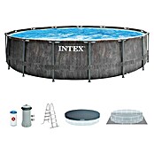 Intex Frame-Pool Prism Greywood (Ø x H: 457 x 122 cm, Grau, 16.805 l) | BAUHAUS