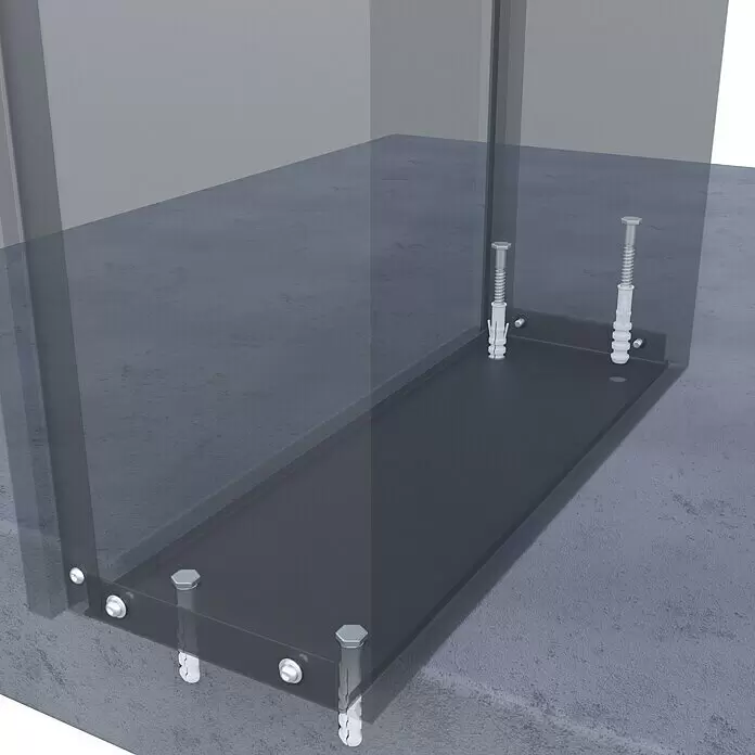 Portaferm Standbriefkasten Maximus - L x B x H: 14 x 39,5 x 115 cm, Anthrazit, Edelstahl, Hausnummernfeld - Detailaufnahme