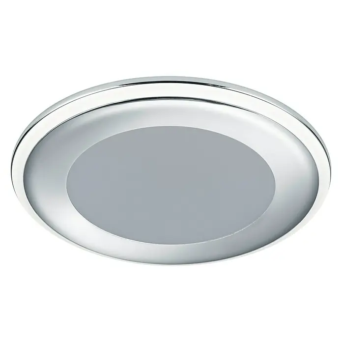 Trio Leuchten LED-Einbauleuchte rund AURA - 10 W, Ø x H: 14,8 x 3,8 cm, Chrom, Warmweiß - Eine moderne Deckenleuchte mit einem schlichten, runden Design und einem eleganten Chromrahmen. Sie bietet eine gleichmäßige, angenehme Beleuchtung.