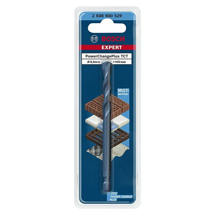 Bosch Expert Zentrierbohrer Carbide - Durchmesser: 8,5 mm, Länge: 105 mm, Bosch Power Change - Bohrer von Bosch Expert PowerChange Plus TCT Ø 8,5mm x 105mm, geeignet für verschiedene Materialien.