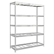 Simonrack Simontaller Schwerlastregal Ecoforte Rex (H x B x T: 200 x 180 x 60 cm, Anzahl Böden: 5 Stk., Stecken, Silber) | BAUHAUS