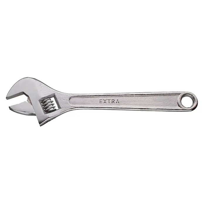 Connex Llave ajustable CP550110 - Tamaño: 10'' - Llave inglesa ajustable "EXTRA" de acero al cromo vanadio con mordaza ajustable y ojal al final del mango para colgar.