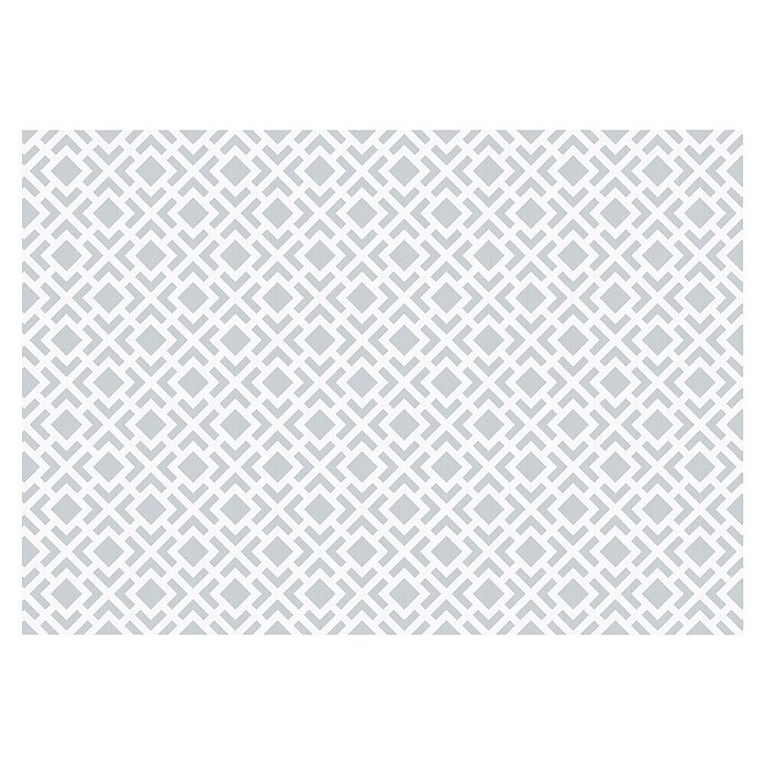 Alfombra Living geométrica (Gris, 200 x 140 cm, 70% PVC y 30% PES)