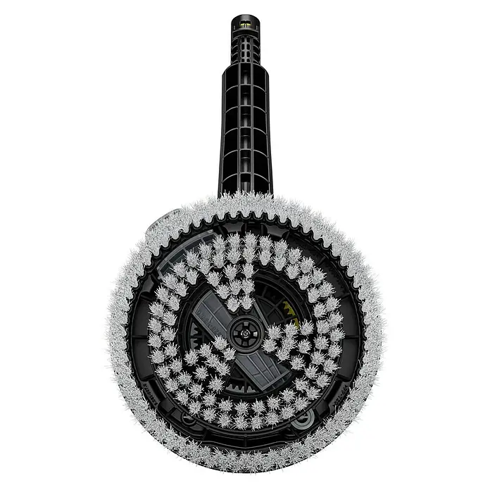Kärcher Rotierende Waschbürste WB 130 - Breite: 156 mm - Rotierende Bürste mit weißen Borsten und schwarzem Griff für eine gründliche Reinigung verschiedener Oberflächen.