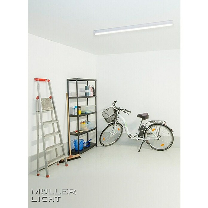 Müller-Licht LED-Wand- & Deckenleuchte Basic 1 (20 W, Weiß, L x B: 90 x 6 cm)