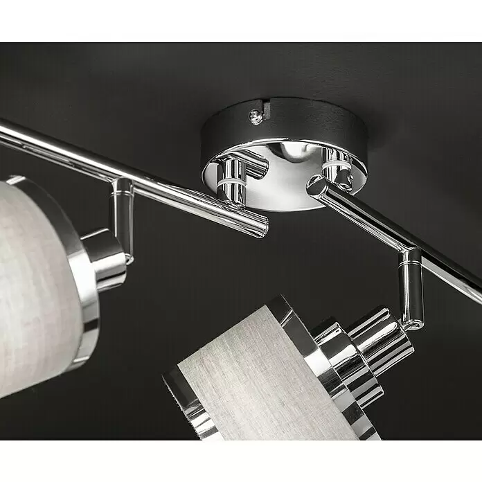 WOFI Wandstrahler Alexia - 112 W, L x B x H: 71,5 x 10 x 22 cm, Chrom, E14, 4 Stk. - Detailaufnahme