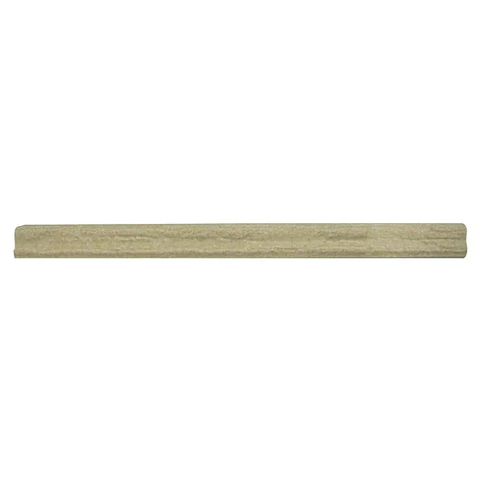 Moldura decorativa rústica Beige - 5 x 60 x 5 cm, Beige - Panel acústico beige con textura horizontal, diseñado para absorción de sonido y mejorar la acústica de la sala.