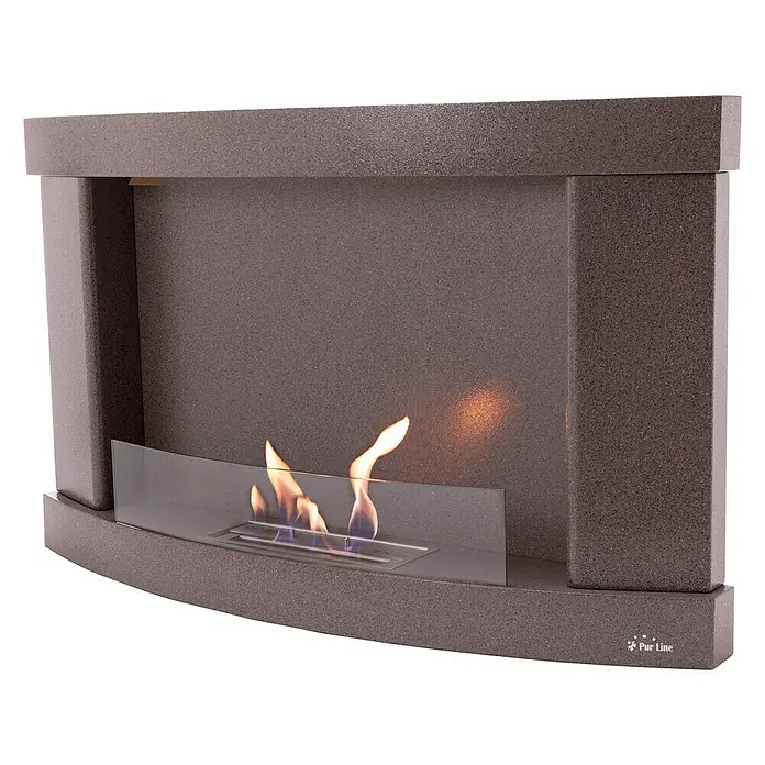 Purline Chimenea de bioetanol Alseide - L x An x Al: 22 x 79 x 71 cm, Negro - Elegante diseño de chimenea de bioetanol Purline. El diseño moderno con suaves curvas se integra perfectamente en cualquier espacio y proporciona calor.