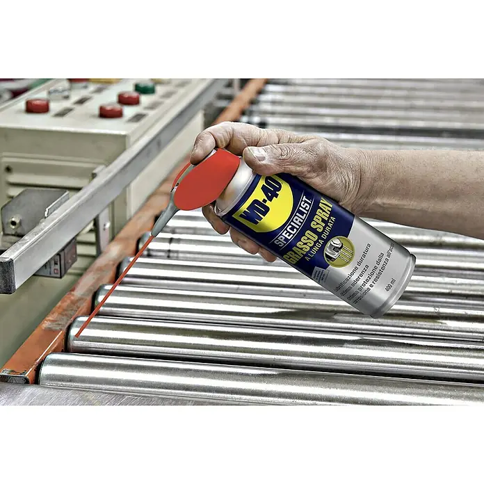 WD-40 Specialist Grasa lubricante Spray - 400 ml - WD-40 Specialist Grasso Spray para lubricar piezas industriales, brindando protección duradera contra la corrosión.