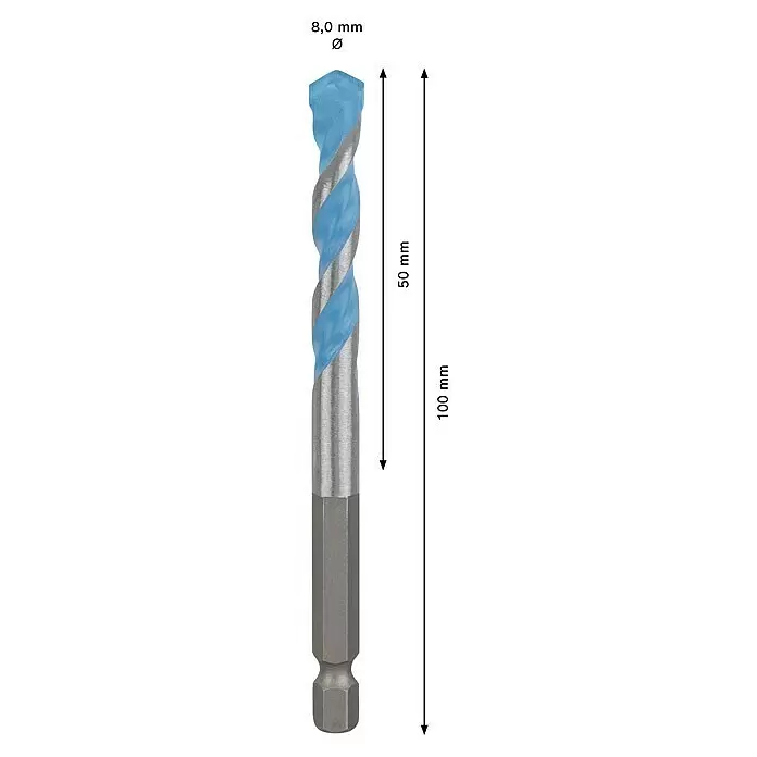 Bosch Expert Universalbohrer Hex-9Durchmesser Bohrer: 8 mm, Arbeitslänge: 50 mm