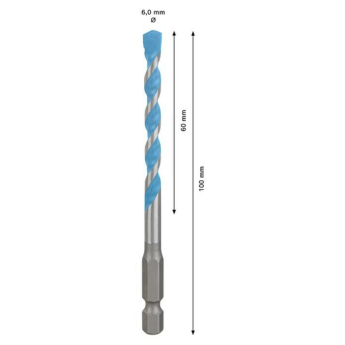 Bosch Professional Expert Bohrer Hex-9Durchmesser: 6 mm, Arbeitslänge: 60 mm Sketch