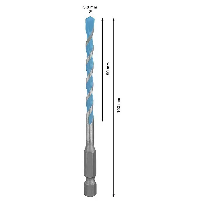 Bosch Expert Universalbohrer Hex-9Durchmesser Bohrer: 5 mm, Arbeitslänge: 50 mm