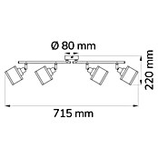 WOFI Deckenstrahler Alexia (112 W, L x B x H: 71,5 x 10 x 22 cm, Chrom, E14, 4 Stk.) | BAUHAUS