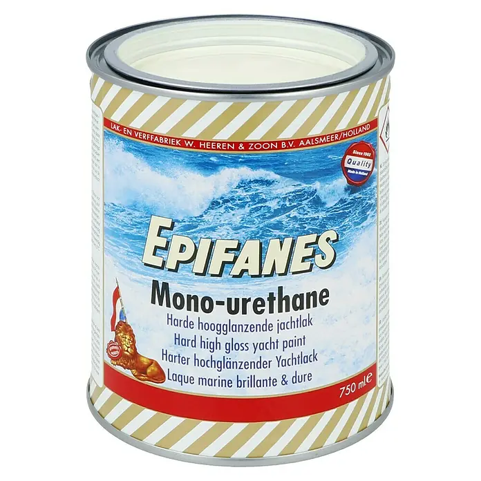 Epifanes Yachtlack Mono-Urethan - Creme 3124, 750 ml - Dose Epifanes Mono-Urethan Yachtlack. Hochglänzende, harte Lackierung für Boote, erhältlich in 750 ml. Seit 1902 Qualität aus Holland.