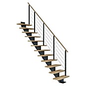 Dolle Mittelholmtreppe Hamburg (Breite: 75 cm, Gerade, Anthrazitgrau, Farbe Stufen: Buche Natur, Geschosshöhe: 259 cm - 301 cm) | BAUHAUS