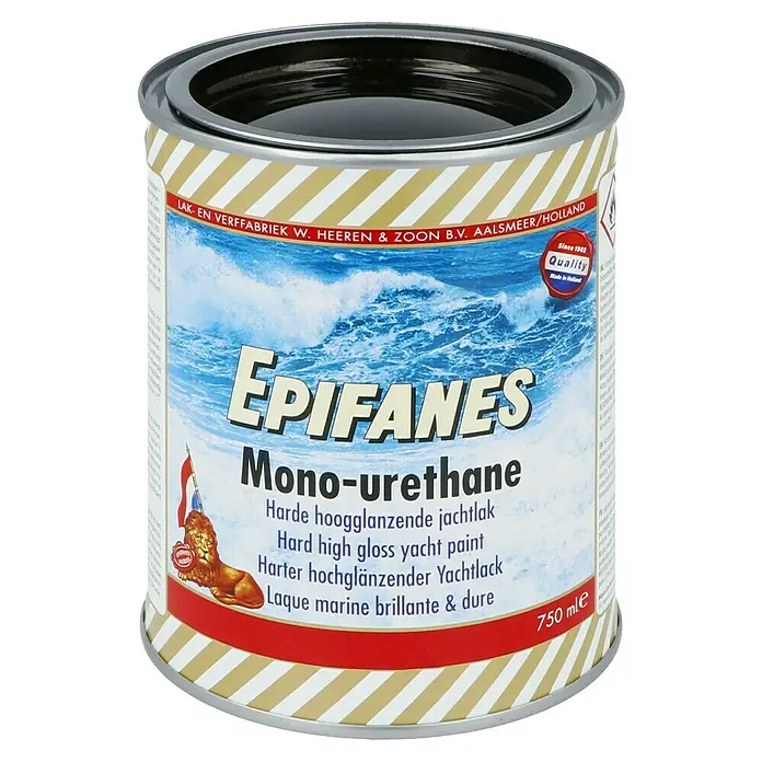 Epifanes Yachtlack Mono-Urethan - Schwarz 3119, 750 ml - Dose Epifanes Mono-Urethan-Bootslack, ideal für dauerhaften Schutz und Glanz auf Yachten und Booten. Hochwertige Lackierung für maritime Anwendungen.