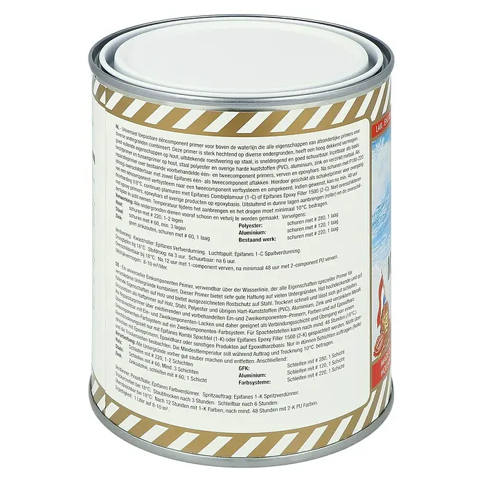 Epifanes Multiprimer Marine - 750 ml, Weiß - Epifanes Einkomponenten-Primer: Universell einsetzbarer Primer für verschiedene Untergründe, der Rostschutz bietet & schnell trocknet.