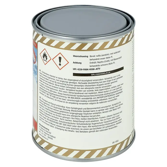 Epifanes Multiprimer Marine - 750 ml, Grau - Detaillierte Ansicht einer Dose Epifanes-Bootsfarbe, ideal für maritime Anwendungen und zum Schutz von Booten vor Witterungseinflüssen.