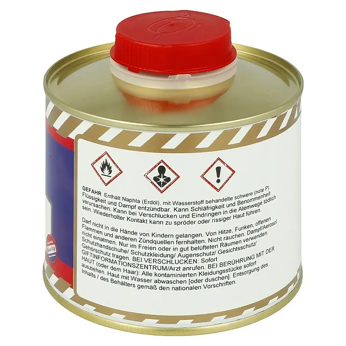 Epifanes Verdünnung - 500 ml - Dose mit Gefahrenhinweisen, die entzündbare Flüssigkeiten und Dämpfe enthält, sowie Warnungen zu Hautkontakt und Verschlucken.