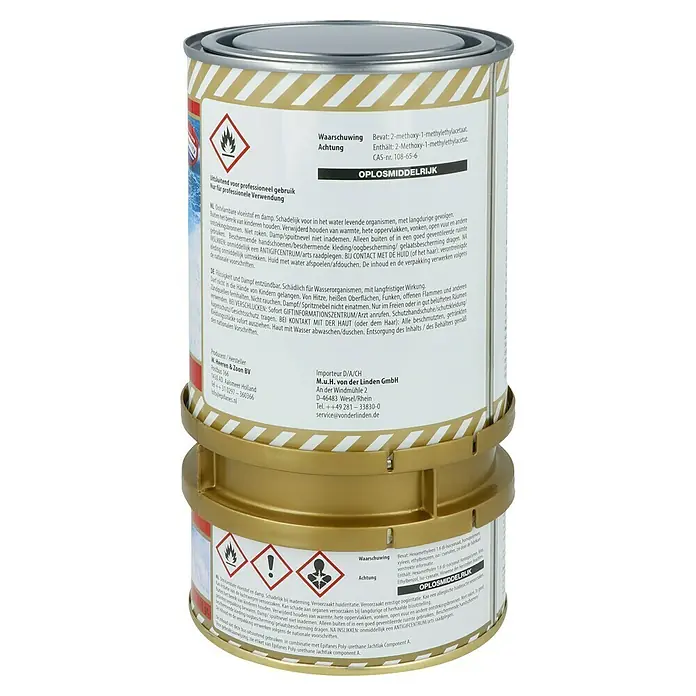Epifanes Polyurethan-Klarlack 2 K DD-Lack - 750 ml, Seidenglänzend, Klar - Epifanes-Lösungsmittel, ideal für professionelle Anwendungen. Enthält 2-Methoxy-1-Methylethylacetat, leicht entzündlich und umweltschädlich.\n