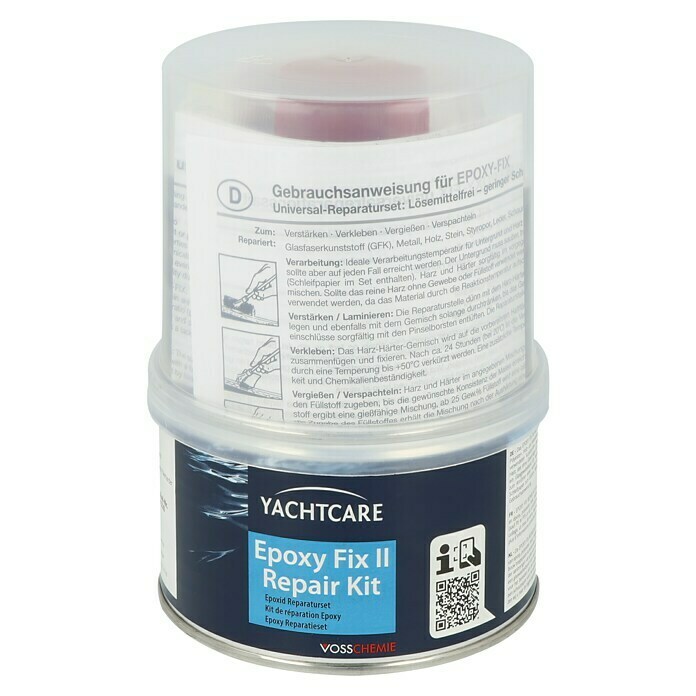 Yachtcare Epoxy Fix II Repair Kit250 g, Transparent Back View