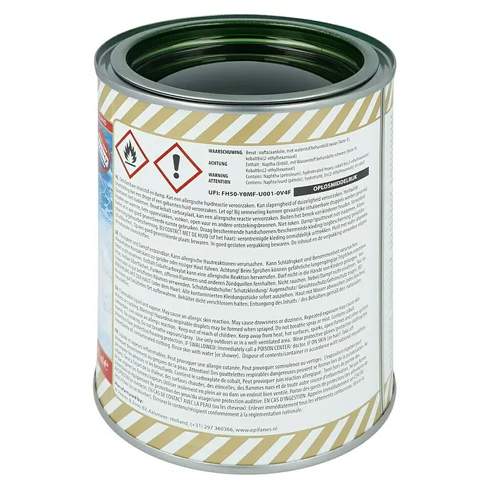 Epifanes Yachtlack Mono-Urethan - Grün 3165, 750 ml - Dose Epifanes Lack mit Gefahrenhinweisen, ideal für Bootslackierung. Achtung: hochentzündlich!