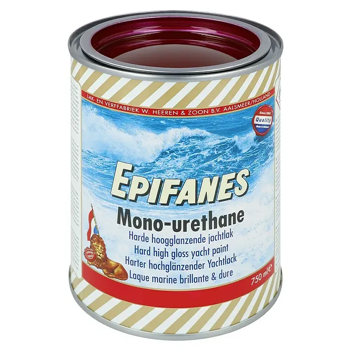 Epifanes Yachtlack Mono-Urethan - Dunkelrot 3233, 750 ml - Dose Epifanes Mono-Urethan Yachtlack, ein hochwertiges Produkt für langanhaltenden Glanz und Schutz von Booten, ideal für den Einsatz im Schiffsbereich.