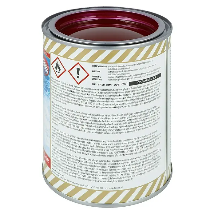 Epifanes Yachtlack Mono-Urethan - Dunkelrot 3233, 750 ml - Dose Epifanes Bootslack, rot. Entzündbare Flüssigkeit. Kann allergische Reaktionen, Schläfrigkeit und Benommenheit verursachen. Vorsicht beim Sprühen!