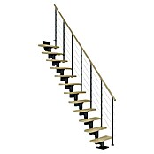 Dolle Mittelholmtreppe Dublin (Breite: 75 cm, Gerade, Anthrazitgrau, Farbe Stufen: Ahorn Natur, Geschosshöhe: 278 cm - 337 cm) | BAUHAUS