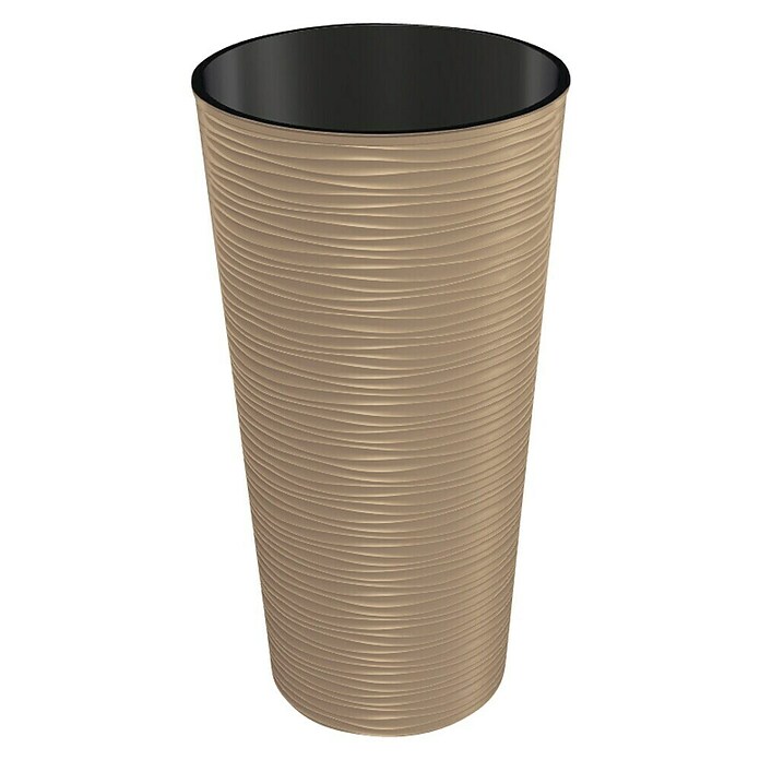 Visoka okrugla posuda za biljke Aurora  (Vanjska dimenzija (ø x V): 30 cm x 57 mm, Plastika, Smeđe boje) | BAUHAUS