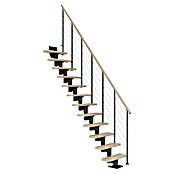 Dolle Mittelholmtreppe Dublin (Breite: 65 cm, Gerade, Anthrazitgrau, Farbe Stufen: Buche Natur, Geschosshöhe: 222 cm - 270 cm) | BAUHAUS