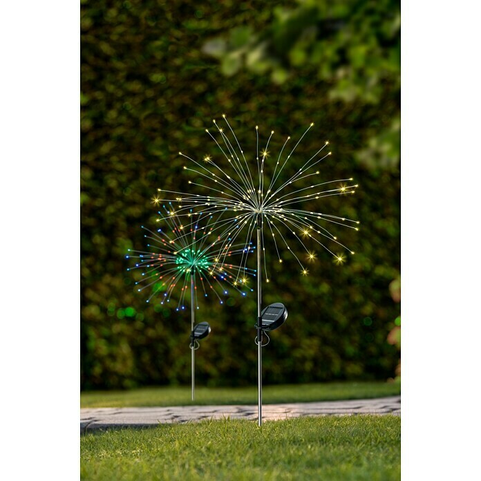 BAUHAUS Solarleuchte Feuerwerk (Höhe: 90 cm, IP44, Lichtfarbe: Warmweiß) | BAUHAUS