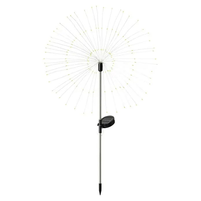 BAUHAUS Solarleuchte FeuerwerkHöhe: 90 cm, IP44, Lichtfarbe: Warmweiß - Solar-Gartenleuchte in Sternform mit warmweißen LEDs und Erdspieß. Stimmungsvolle Dekoration für den Außenbereich.
