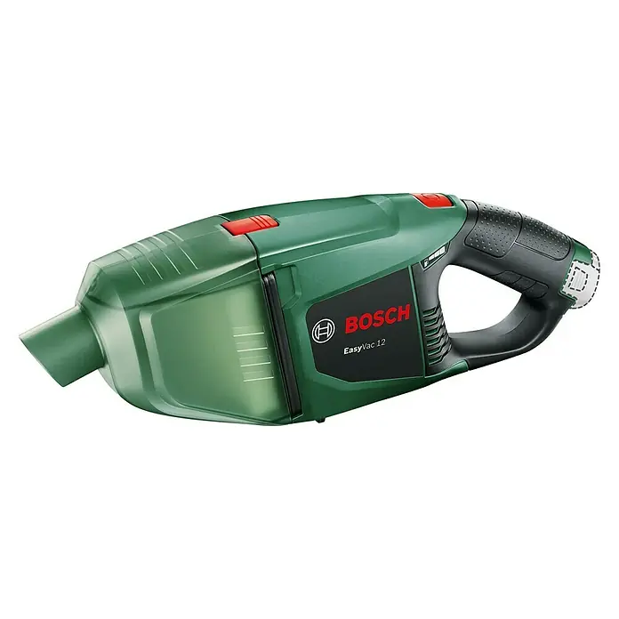 Bosch Power for All 12V Akku-Handstaubsauger EasyVac 12 - 12 V, Ohne Akku - Ein grüner Bosch EasyVac 12 Akku-Handsauger, ideal für schnelle Reinigungen im Haus oder Auto. Kompakt, leicht und benutzerfreundlich.