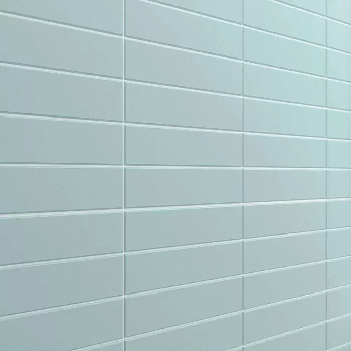 Modern Style Wandfliese Urban Aqua - 7,5 x 30 cm, Hellblau, Matt - Stimmungsaufnahme