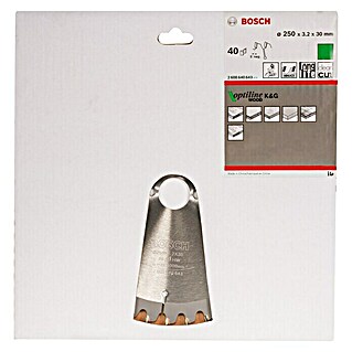 Bosch Kreissägeblatt Optiline Wood (250 mm, Bohrung: 30 mm, Stärke: 3,2 mm, 40 Zähne)