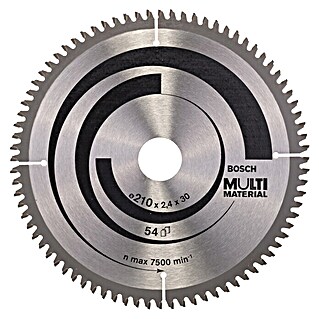 Bosch Disco de sierra Multimaterial (Diámetro: 210 mm, Orificio: 30 mm, 80 dientes)