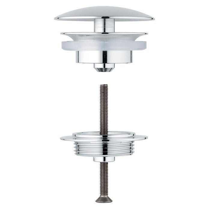 Grohe Ablaufventil (1¼″, Chrom, Herausnehmbarer Stopfen)