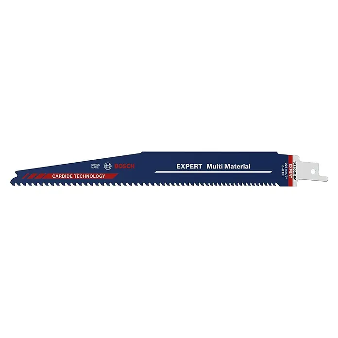 Bosch Expert Säbelsägeblatt Multi Material S1156XHM - Länge: 225 mm, Holz/Metall/Kunststoff - Bosch Expert Multi Material Säbelsägeblatt mit Carbide Technology für präzise Schnitte in verschiedenen Materialien.