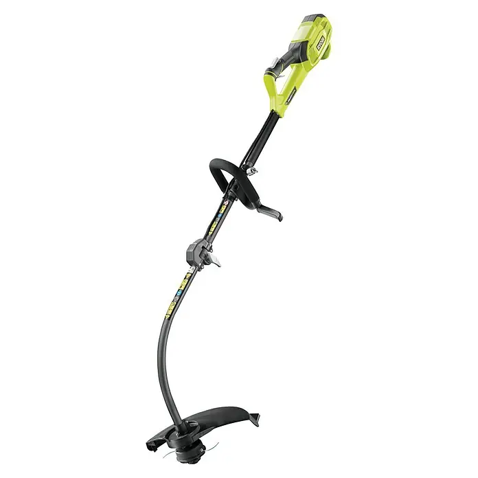 Ryobi Elektro-Rasentrimmer RLT1238I - 1.200 W - Akkubetriebener Rasentrimmer von Ryobi, ein Gartengerät mit Akku, Griff und Schneidkopf, ideal für die Rasenpflege.