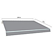 SmartSun Toldo de brazos articulados Original Kit Acrílico (Gris, Ancho: 3 m, Caída: 2 m)