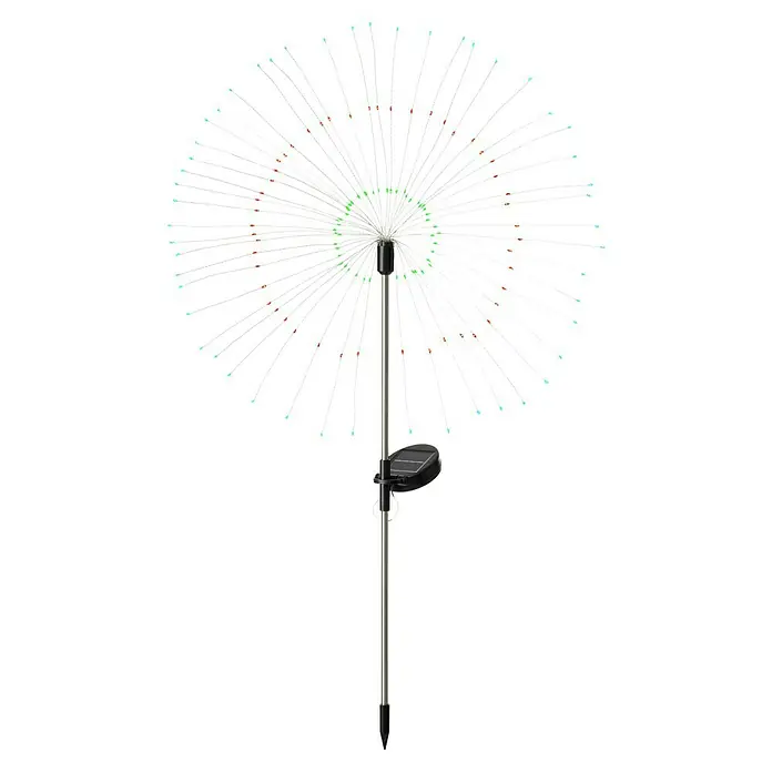 BAUHAUS Solarleuchte FeuerwerkHöhe: 90 cm, IP44, Lichtfarbe: RGB - Diese Solar-Gartenleuchte in Form einer Pusteblume mit bunten LED-Lichtern sorgt für eine stimmungsvolle Atmosphäre im Außenbereich.