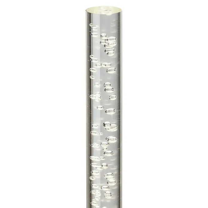 BAUHAUS Lámpara decorativa solar Bubble - 0,06 W, Transparente, IP44, Blanco cálido - Una barra acrílica transparente con burbujas de aire incrustadas, ideal para iluminación decorativa o proyectos de arte moderno.